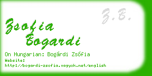 zsofia bogardi business card