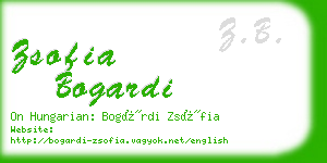 zsofia bogardi business card